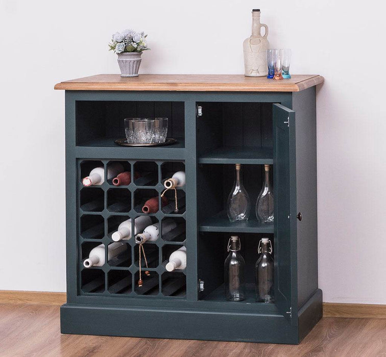 Weinschrank aus Massivholz | Weinregal für 20 Flaschen