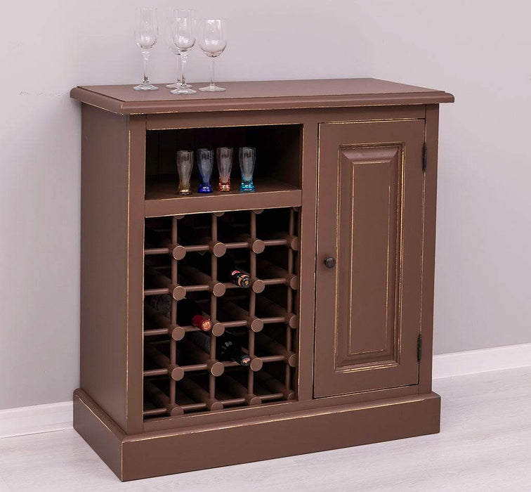 Weinschrank aus Massivholz | Weinregal für 20 Flaschen