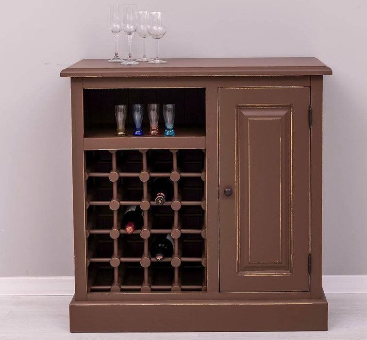 Weinschrank aus Massivholz | Weinregal für 20 Flaschen