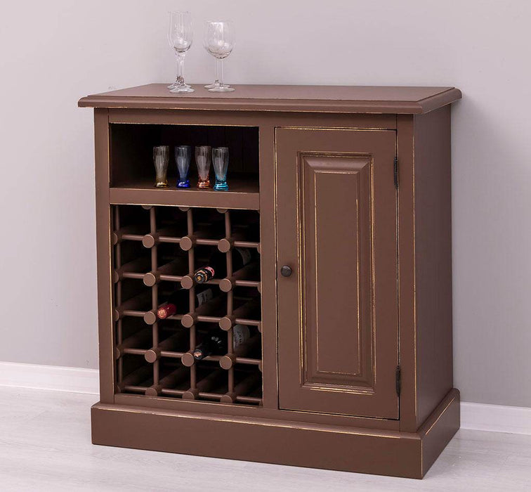 Weinschrank aus Massivholz | Weinregal für 20 Flaschen