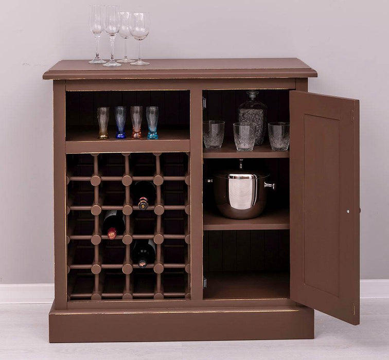 Weinschrank aus Massivholz | Weinregal für 20 Flaschen
