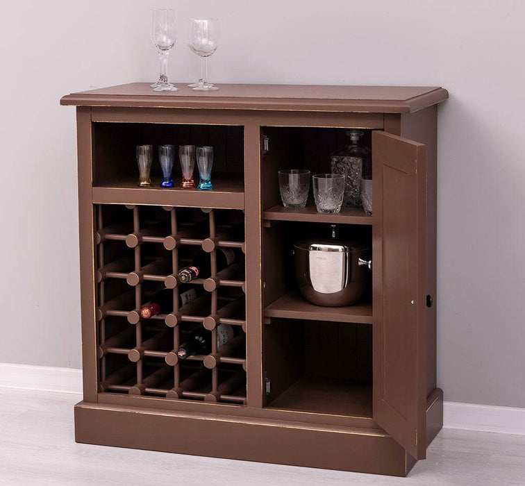 Weinschrank aus Massivholz | Weinregal für 20 Flaschen