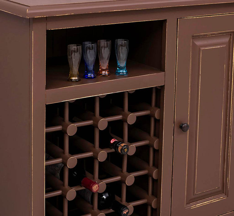 Weinschrank aus Massivholz | Weinregal für 20 Flaschen