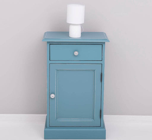 Nachttisch Beistelltisch mit 5 Schubladen - in verschiedenen Farben - Vintage Blau