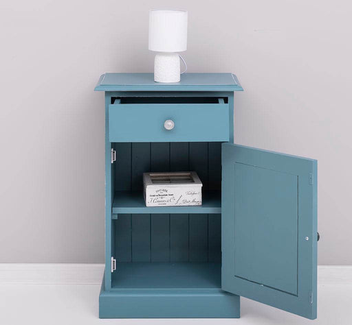 Nachttisch Beistelltisch mit 5 Schubladen - in verschiedenen Farben - Vintage Blau