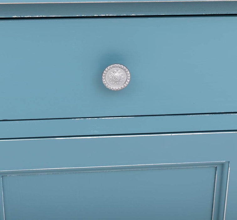 Nachttisch Beistelltisch mit 5 Schubladen - in verschiedenen Farben - Vintage Blau
