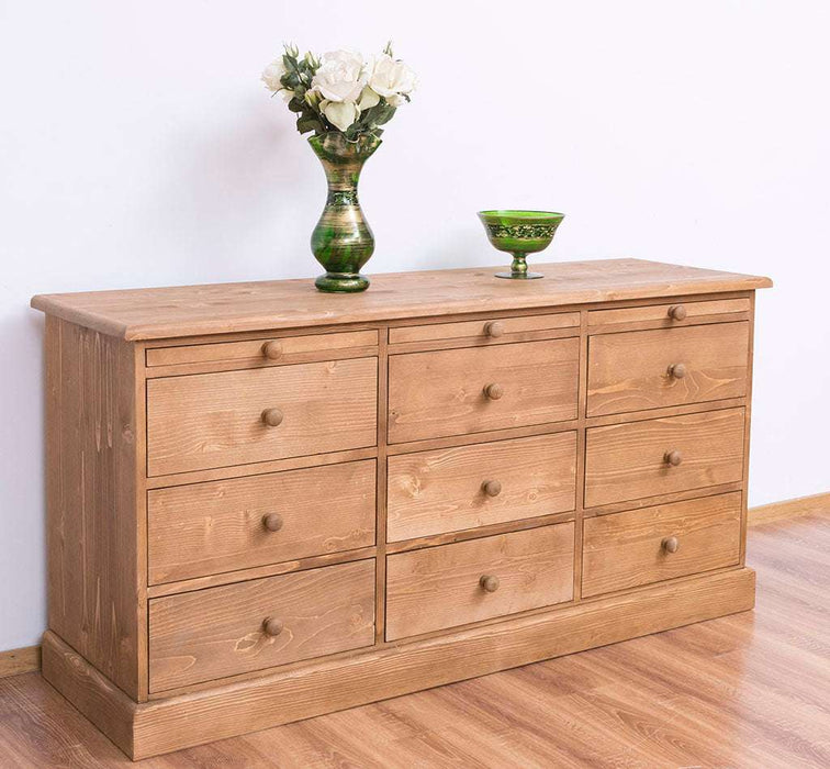 Große Landhauskommode mit neun Schubladen - Sideboard