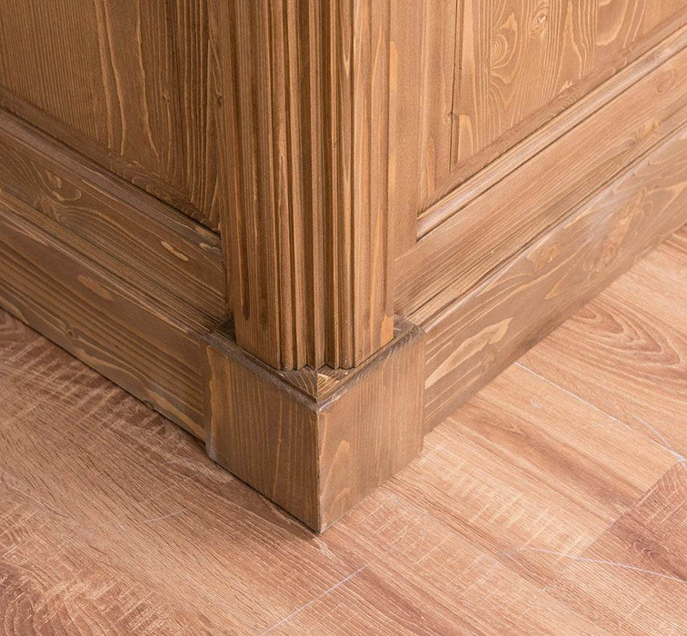 Große Kücheninsel aus Massivholz | Tresen im Landhausstil | Theke - Weiß