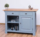 Landhaus Bartresen aus Massivholz - Minibar freistehend mit Eichenplatte - Schwarz