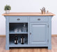 Landhaus Bartresen aus Massivholz - Minibar freistehend mit Eichenplatte - Schwarz