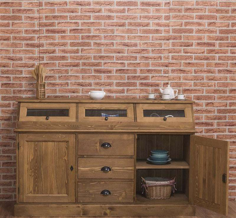 Geschirrschrank mit Display | 2- teilig | Kommode | Sideboard