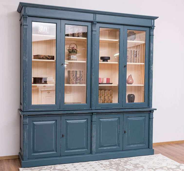 Vitrine aus Massivholz | Regalschrank Kombination