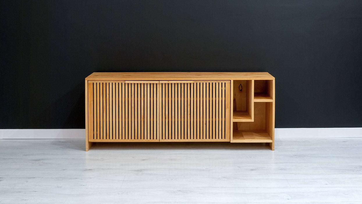 Modernes Sideboard aus massiver Eiche  | Zweitürige Kommode Conte