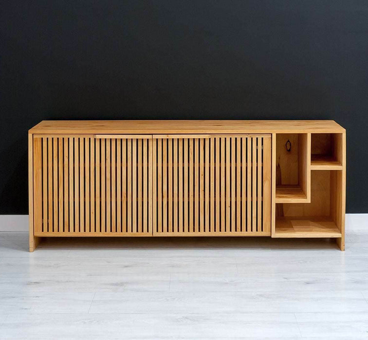 Modernes Sideboard aus massiver Eiche | Zweitürige Kommode Conte - 