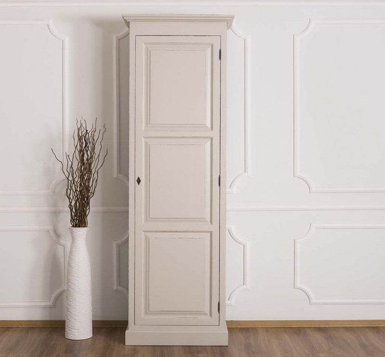 Geschlossener Regalschrank aus Massivholz - Weiß