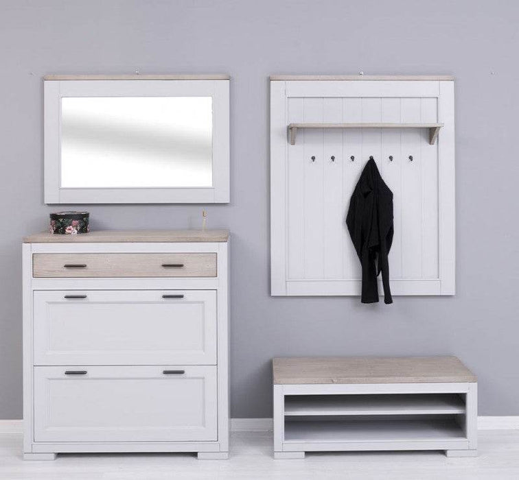 Flur Garderoben-Set aus Massivhholz (4-teilig) — Massivholzmöbel-Becker