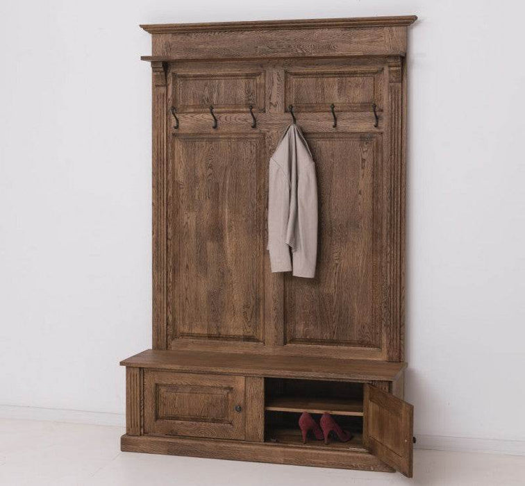 Garderobe Aus Massiver Eiche Mit 6 Haken Und 2 Stauf chern Garderobe Aus Massiver Eiche Mit 6 Haken Und 2 Stauf chern