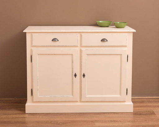 Massives vintage Sideboard mit zwei Schubladen und 2 Schranktüren - 