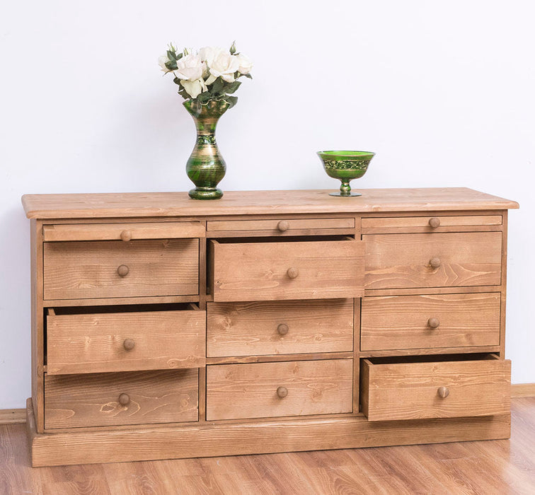 Große Landhauskommode mit neun Schubladen - Sideboard