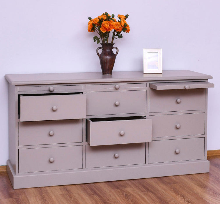 Große Landhauskommode mit neun Schubladen - Sideboard