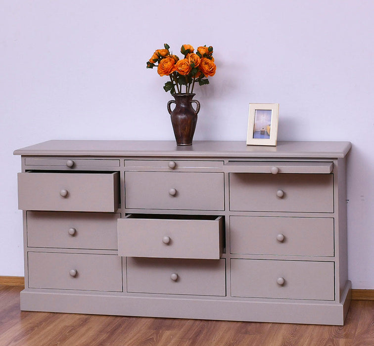 Große Landhauskommode mit neun Schubladen - Sideboard