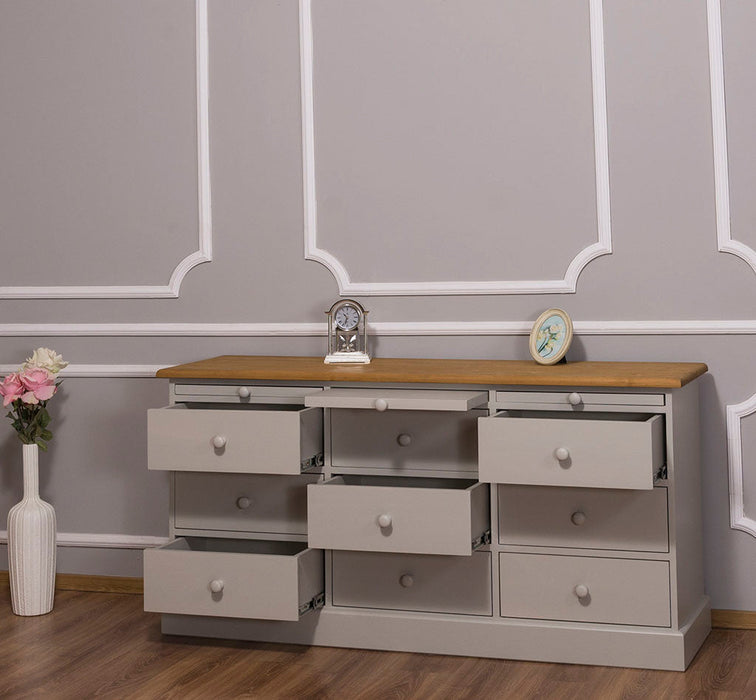 Große Landhauskommode mit neun Schubladen - Sideboard