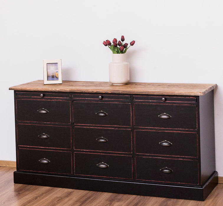 Große Landhauskommode mit neun Schubladen - Sideboard