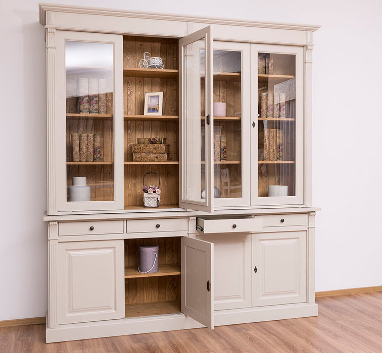 Vitrine aus Massivholz | Regalschrank Kombination