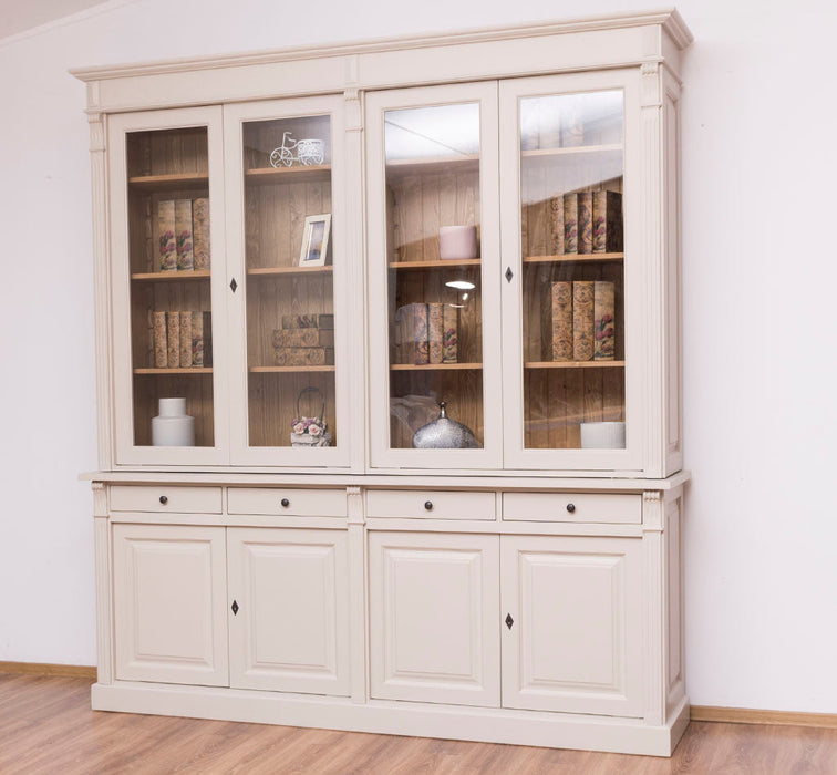 Vitrine aus Massivholz | Regalschrank Kombination