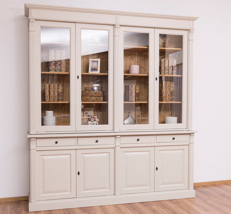 Vitrine aus Massivholz | Regalschrank Kombination