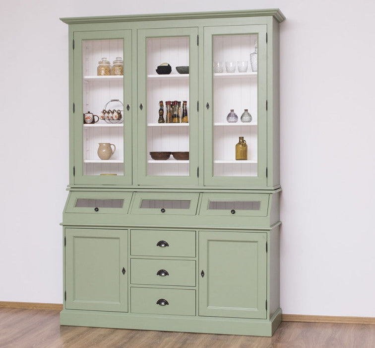 Geschirrschrank mit Display | 2- teilig | Kommode | Sideboard