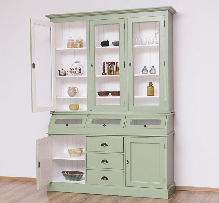 Geschirrschrank mit Display | 2- teilig | Kommode | Sideboard