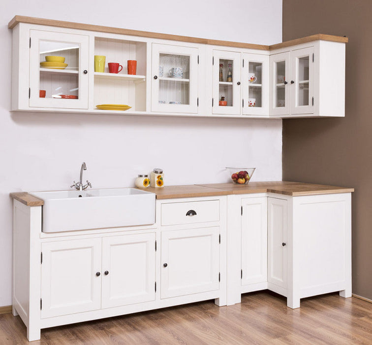 Kücheneckschrank aus Massivholz | Eckschrank mit Rondelloption
