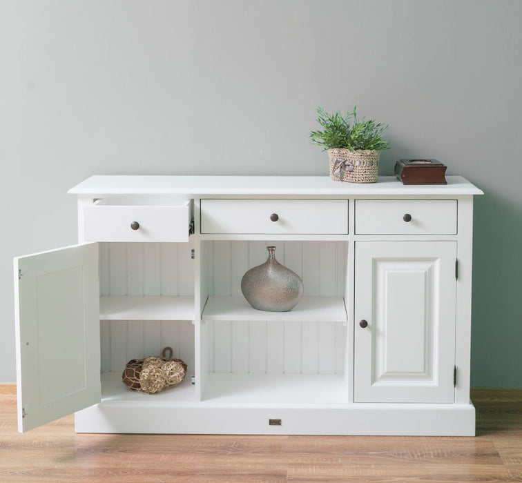 Massives Landhaus Sideboard mit 3 Schubladen & 2 Schränken