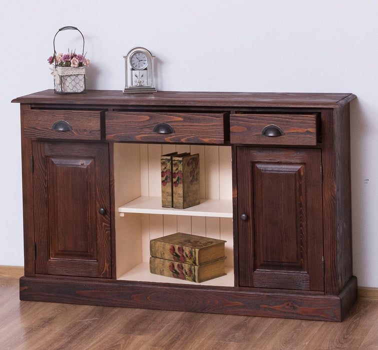 Massives Landhaus Sideboard mit 3 Schubladen & 2 Schränken