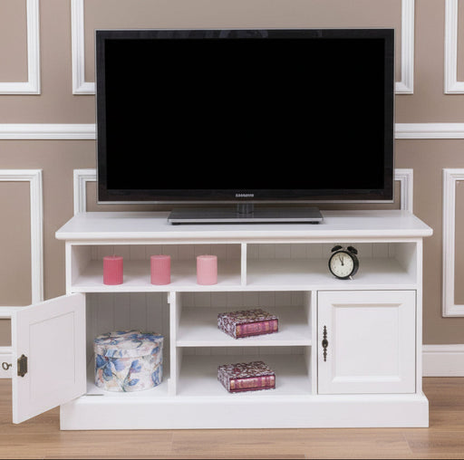 TV Schrank aus Massivholz | Kommode mit zwei Türen - 