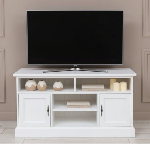 TV Schrank aus Massivholz | Kommode mit zwei Türen - 