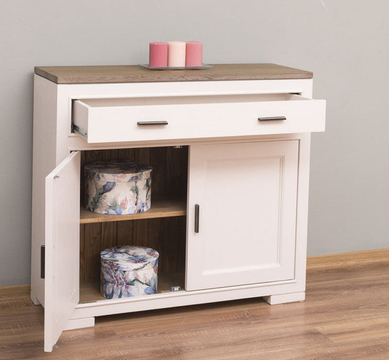 Sideboard aus Massivholz mit Doppeltür und Schublade