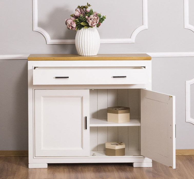 Sideboard aus Massivholz mit Doppeltür und Schublade