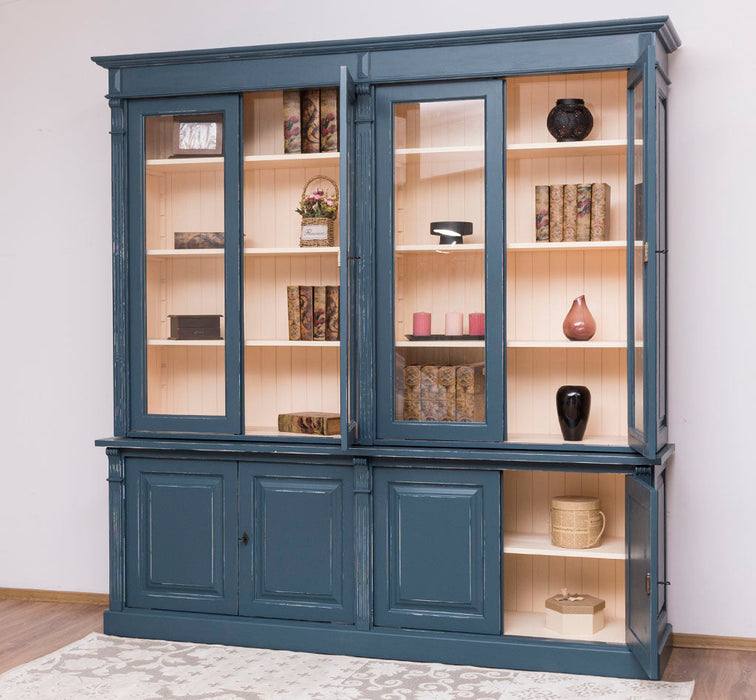 Vitrine aus Massivholz | Regalschrank Kombination