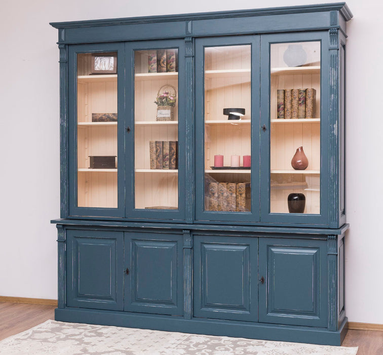 Vitrine aus Massivholz | Regalschrank Kombination